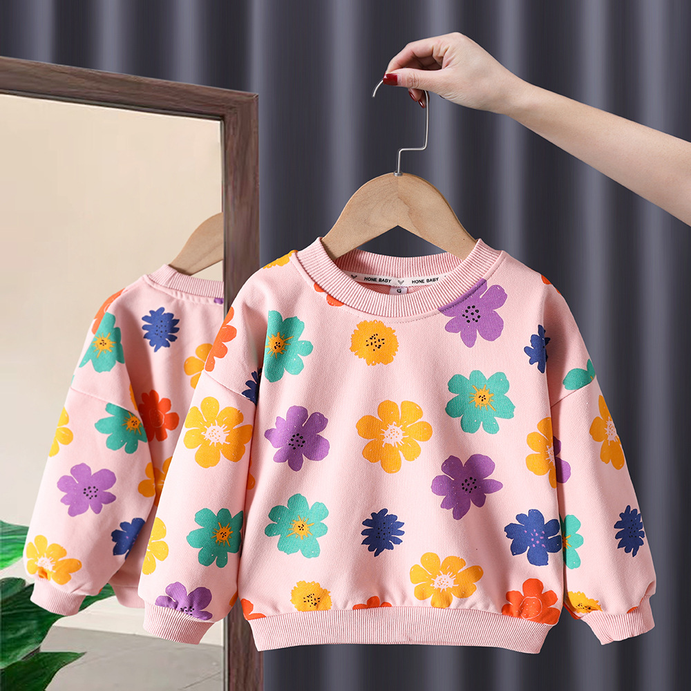 Children’s Clothing Girls’ Sweaters Baby Warm Bottoming Shirts Coat Children’s Round Neck All-match Long-sleeved T-shirt alx