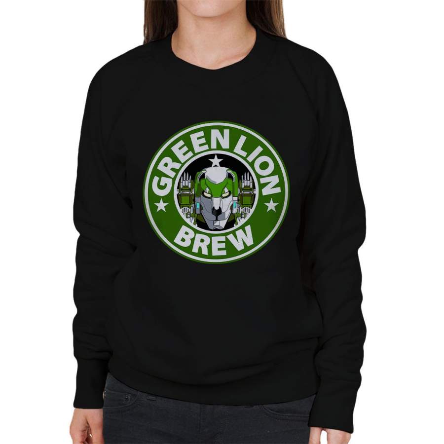 Voltron Green Lion Brew Coffee Women’s Sweatshirt