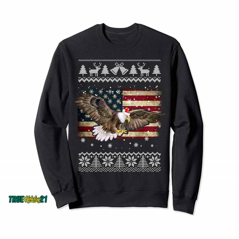 Bald Eagle Ugly Christmas Funny Christmas Pajama Xmas Gifts Sweatshirt