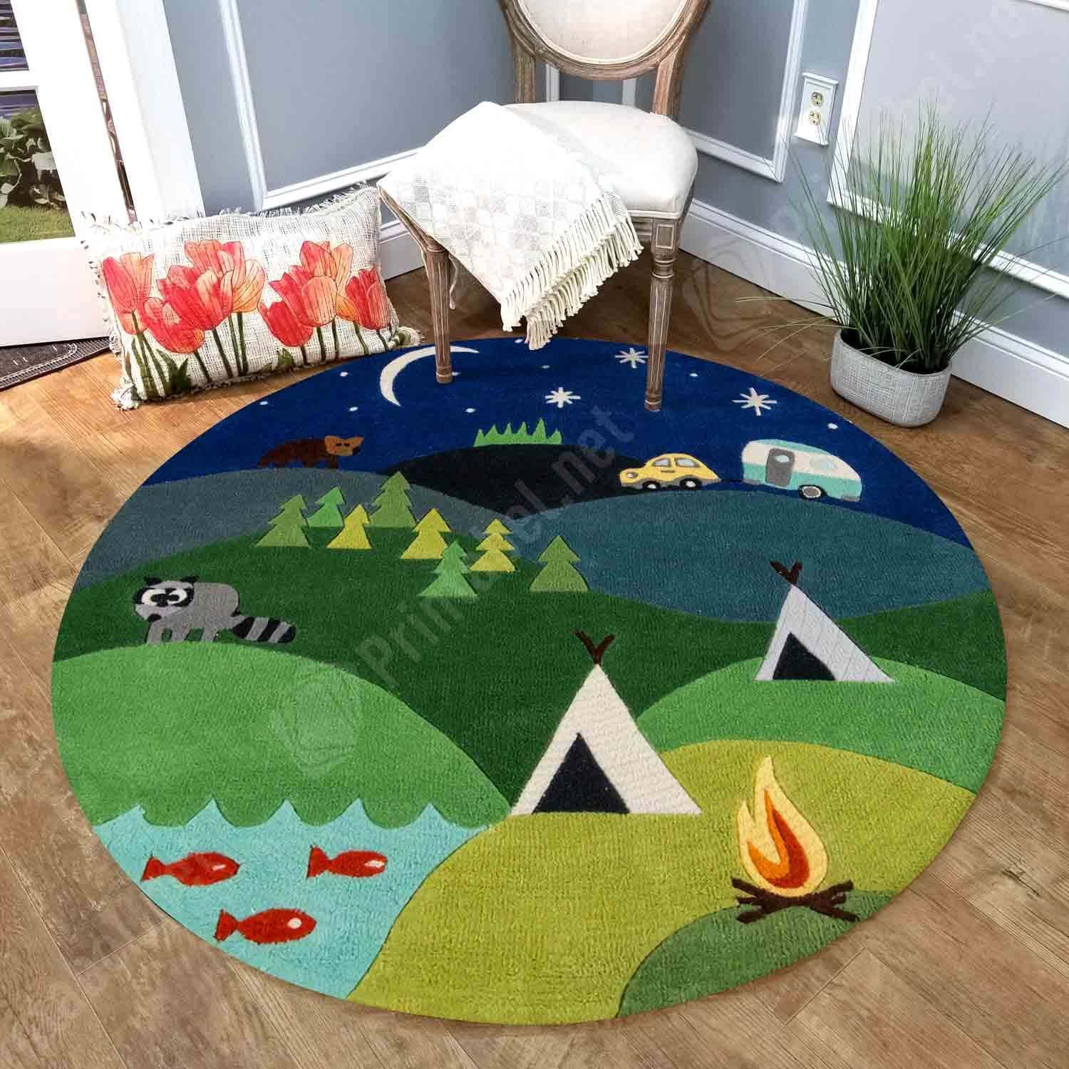 Gone Camping GE4756 Round Rug  CYSI2907