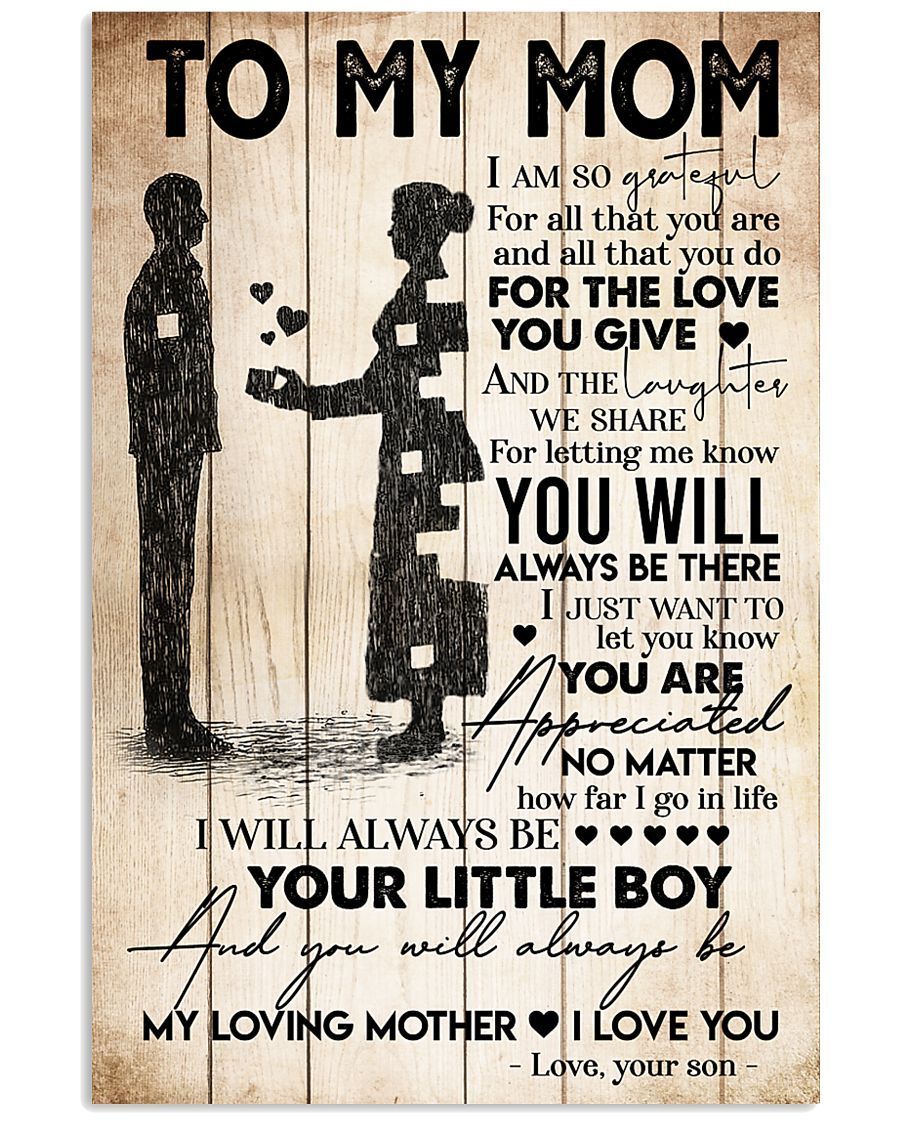 So Grateful To Have You Son Gift For Mom Vertical Poster
