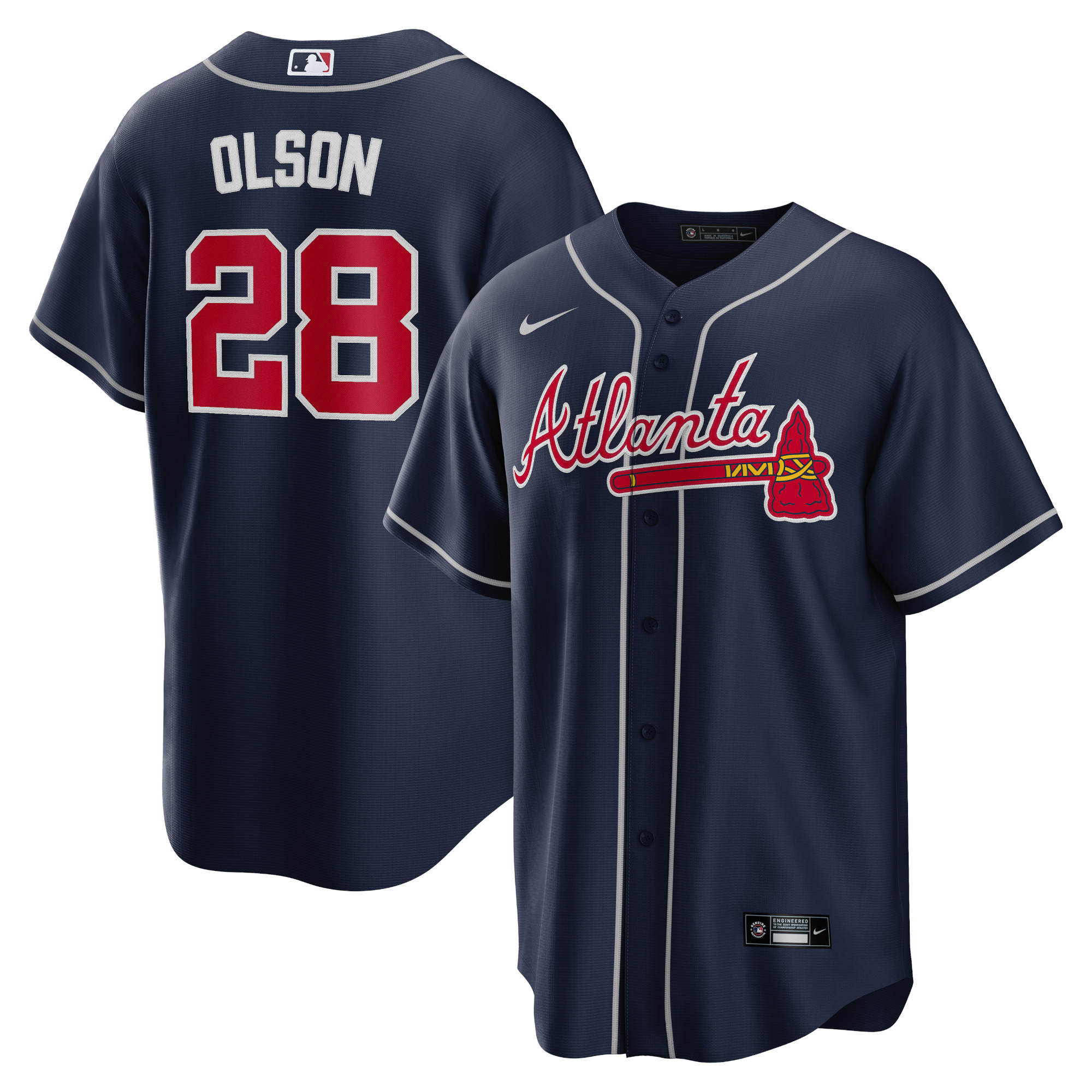 Matt Olson Atlanta Braves Alternate Replica Player Jersey – Navy