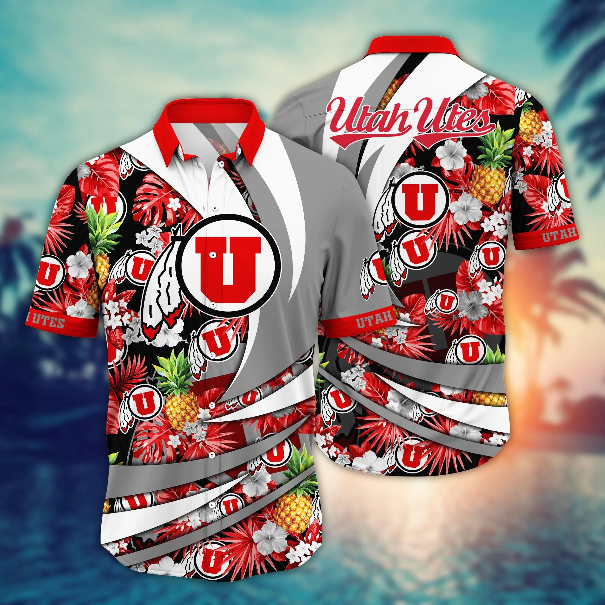 Utah Utes NCAA Hawaiian Shirt Sandals Aloha Shirt