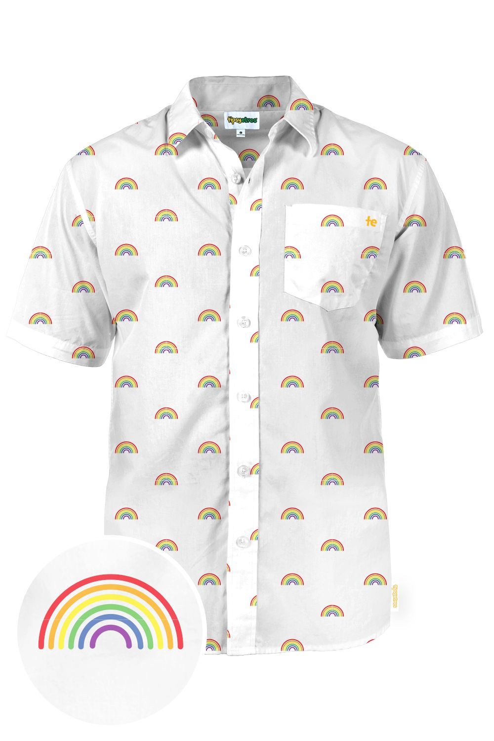 Rainbow White Awesome Design Hawaii Shirt Ha34358