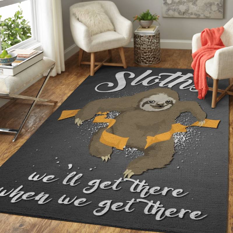 Sloths Well Get There – Animals Area Rug Carpet