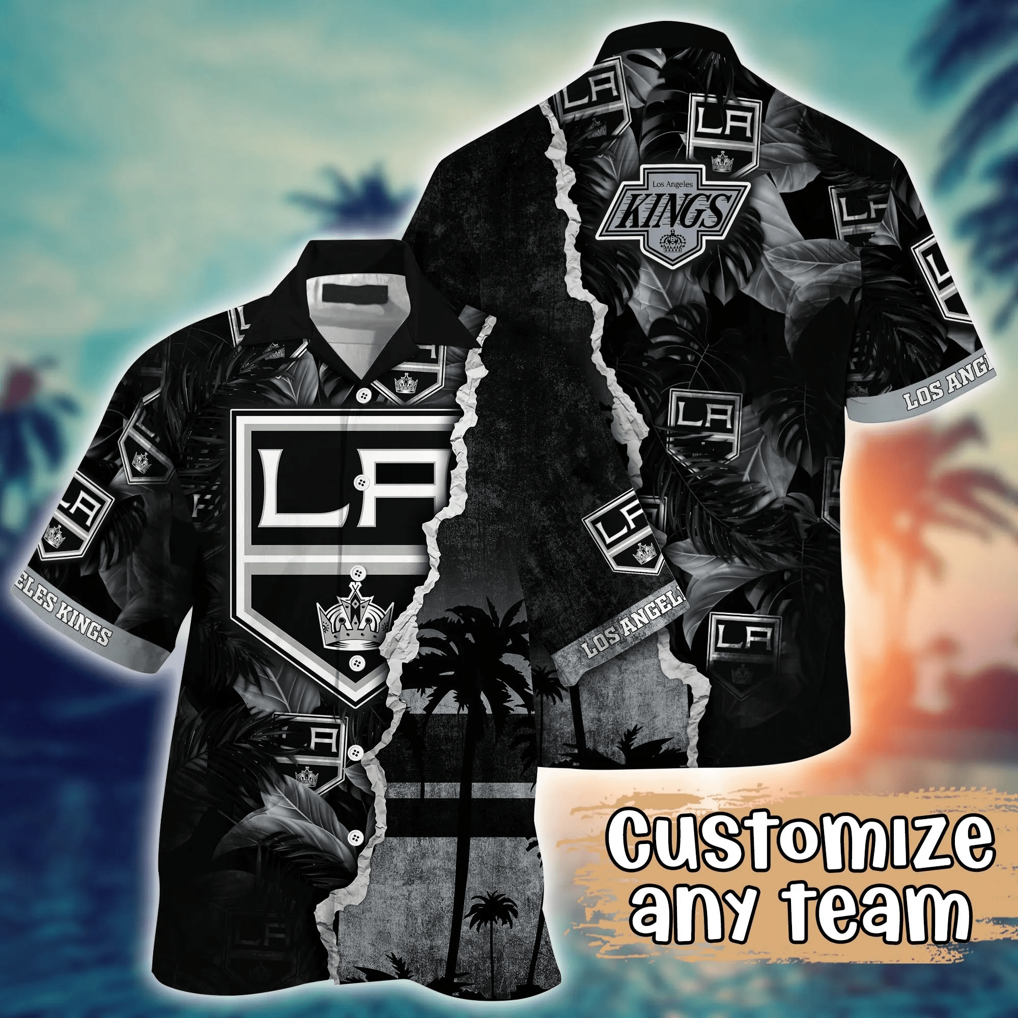 Los Angeles Kings Nhl Hawaiian Shirt Custom Sandcastles Aloha Shirt