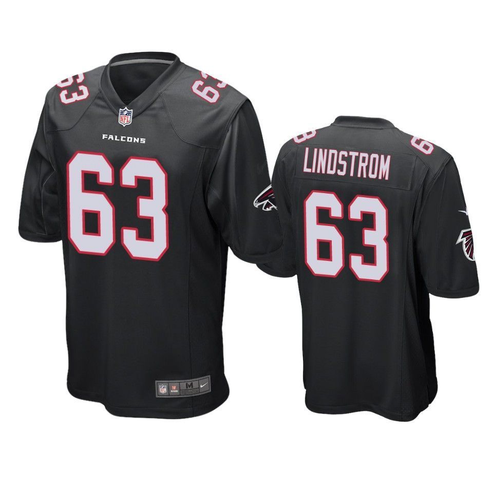 Atlanta Falcons Chris Lindstrom 2019 NFL Draft Black Alternate Game Jersey