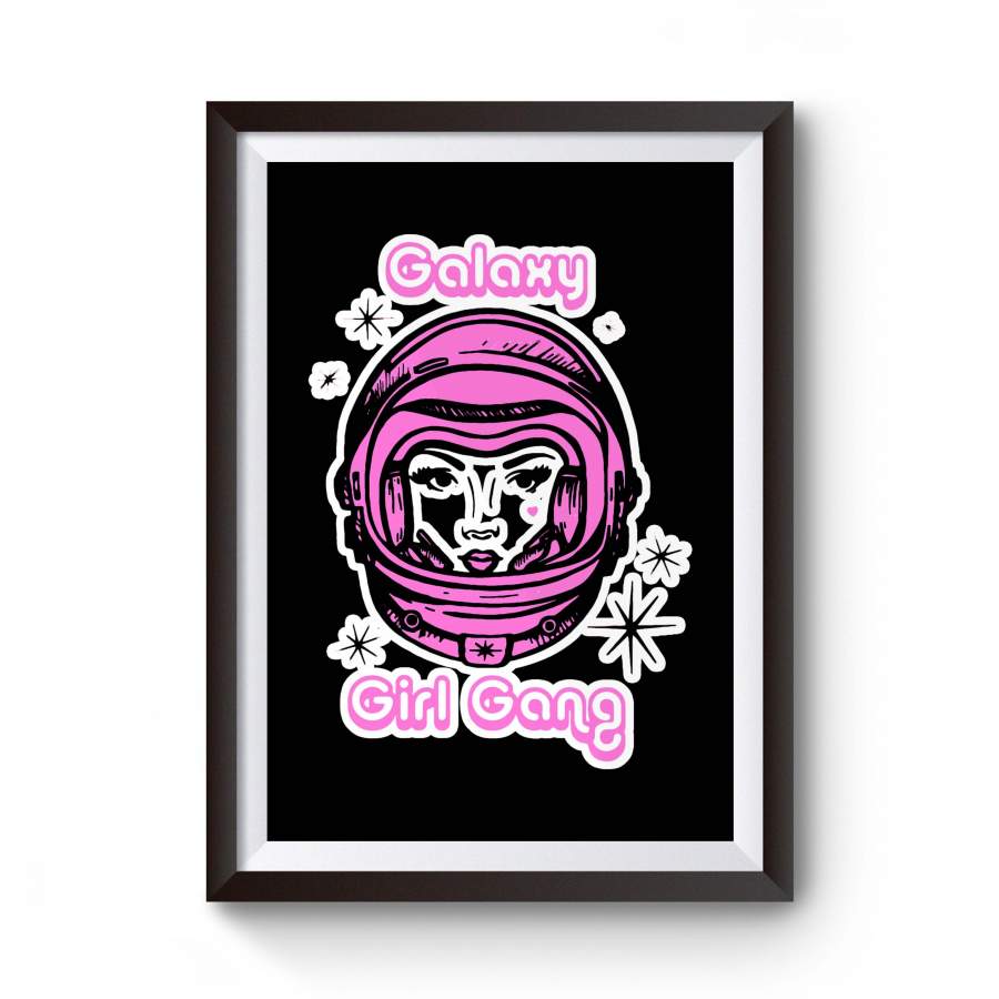 Galaxy Girl Gang In Cream Vintage Galaxy Retro Poster