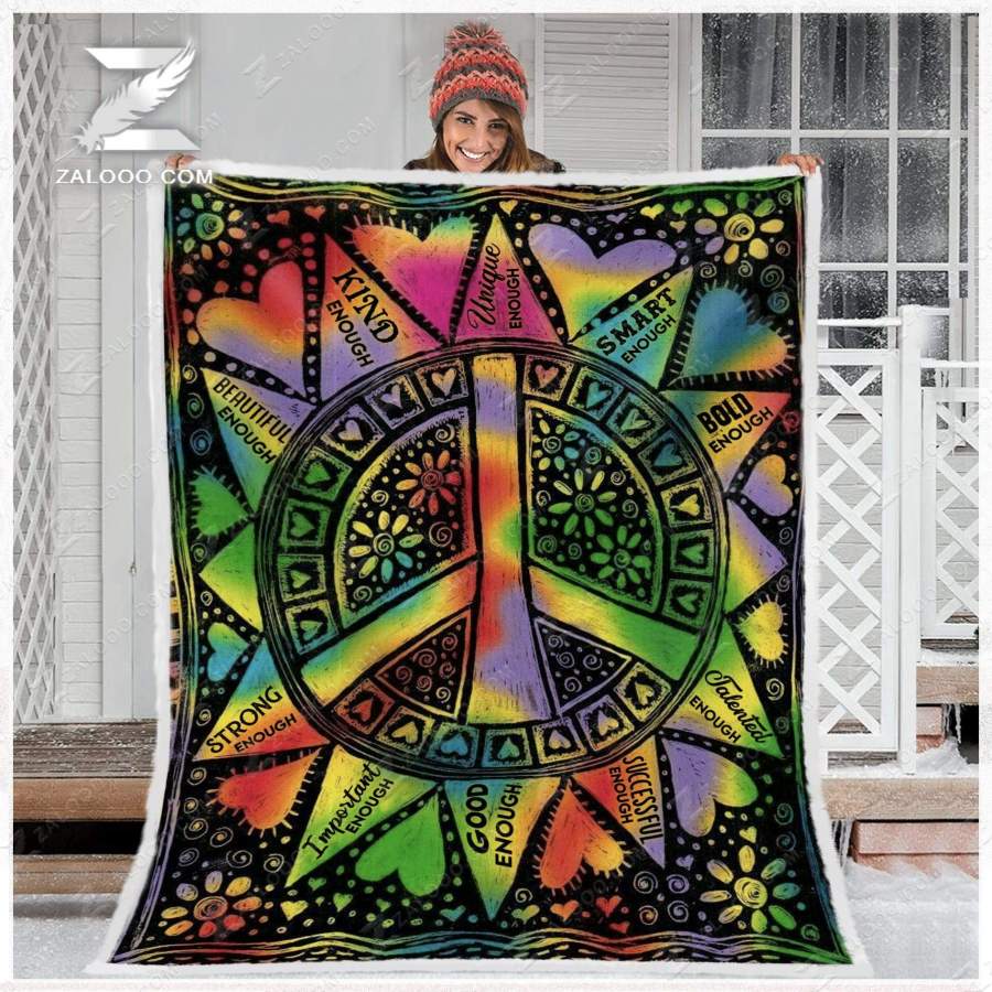 ZALOOO Kind enough Hippie Blanket