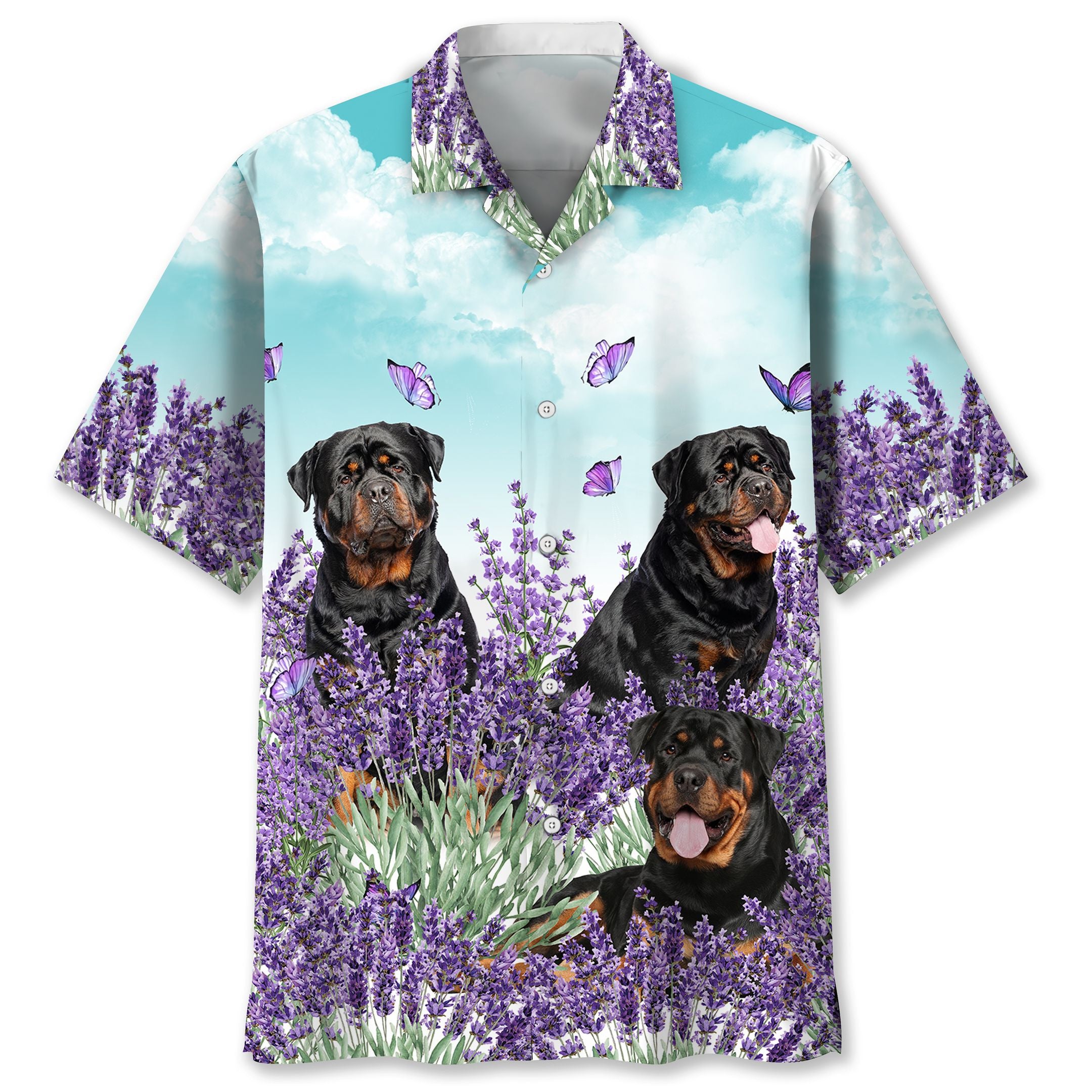 Rottweiler Lavender Hawaii Shirt Ha69071