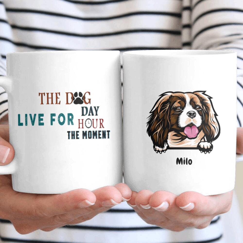 Personalized The Dog Live For The Day The Hour The Moment Gift For Dog Lovers – Coffee Mug