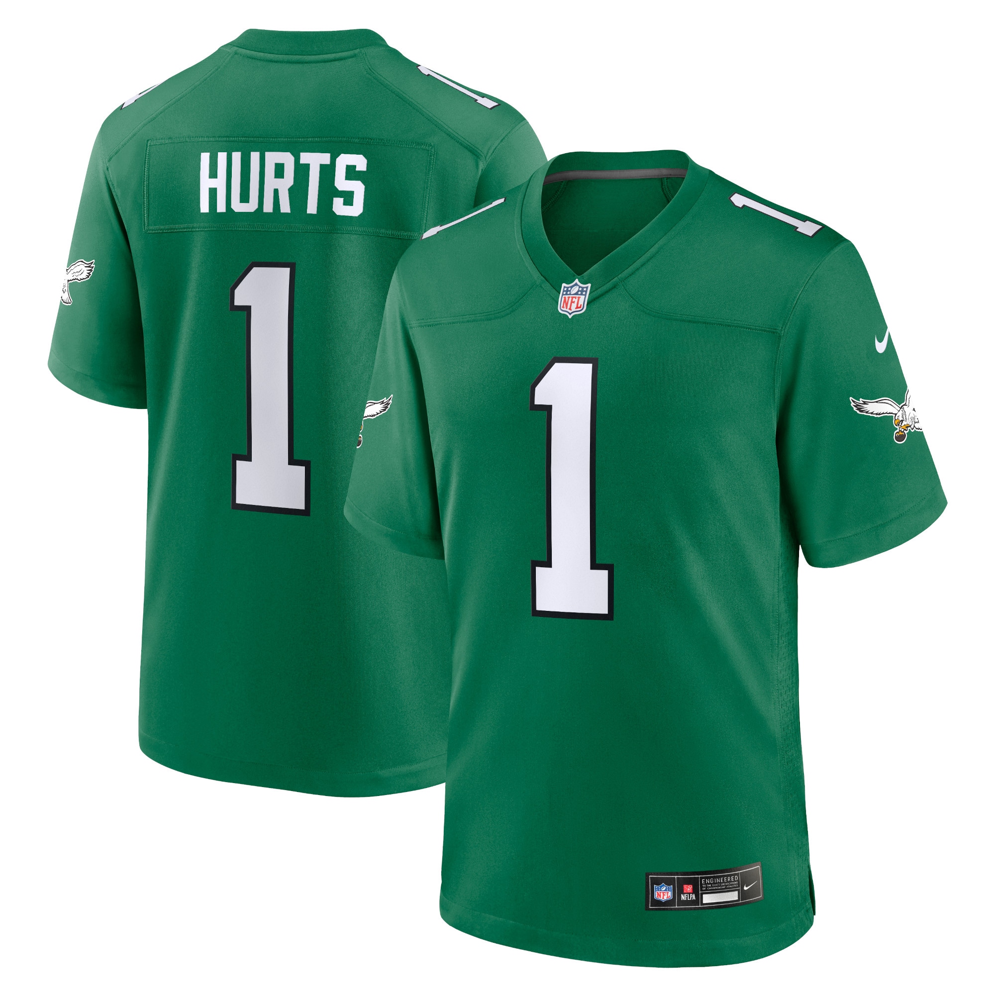 Jalen Hurts Philadelphia Eagles Alternate Game Player Jersey – Kelly Green