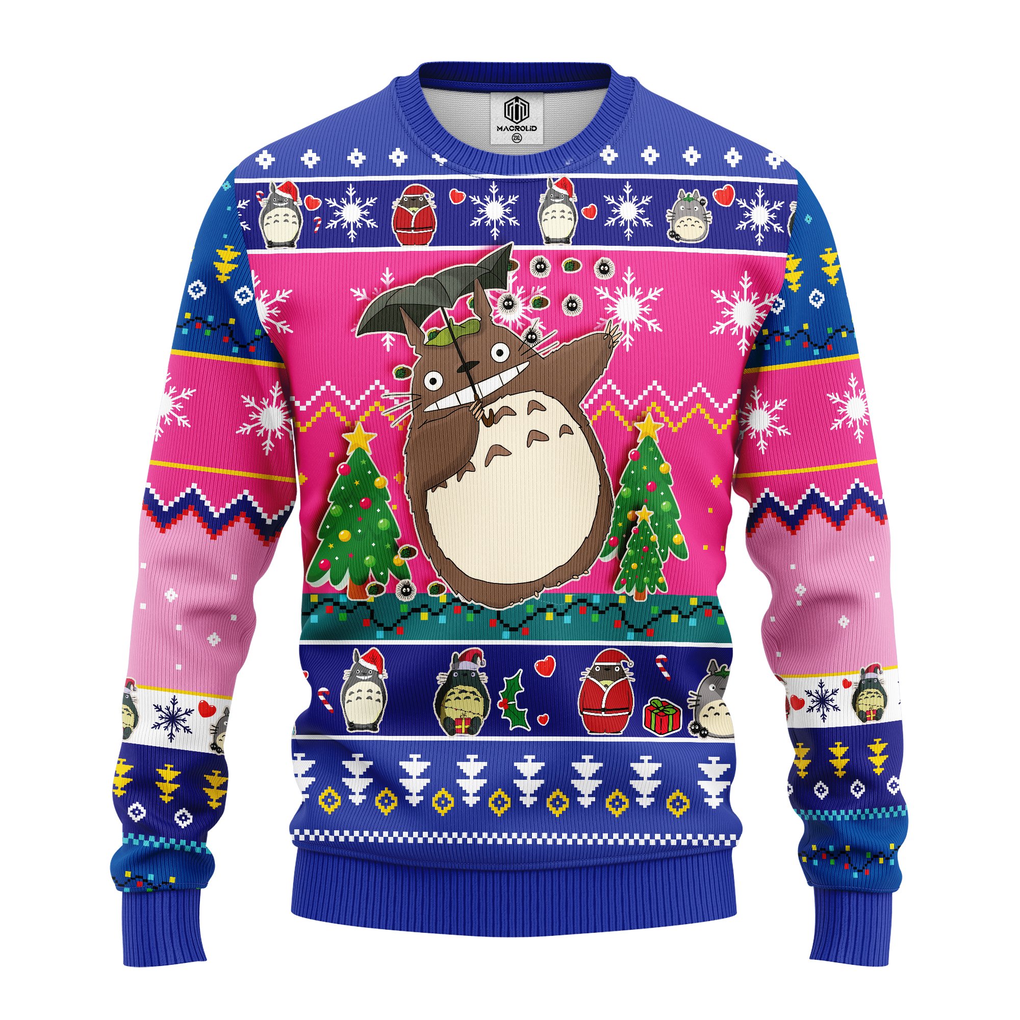 totoro ghibli studio ugly christmas sweater pink – Amazing Gift idea – thanksgiving gift