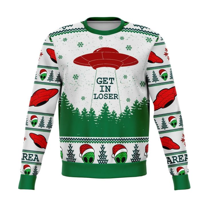 Get In Loser Ugly Christmas Sweater | For Men & Women | Adult | Us6312