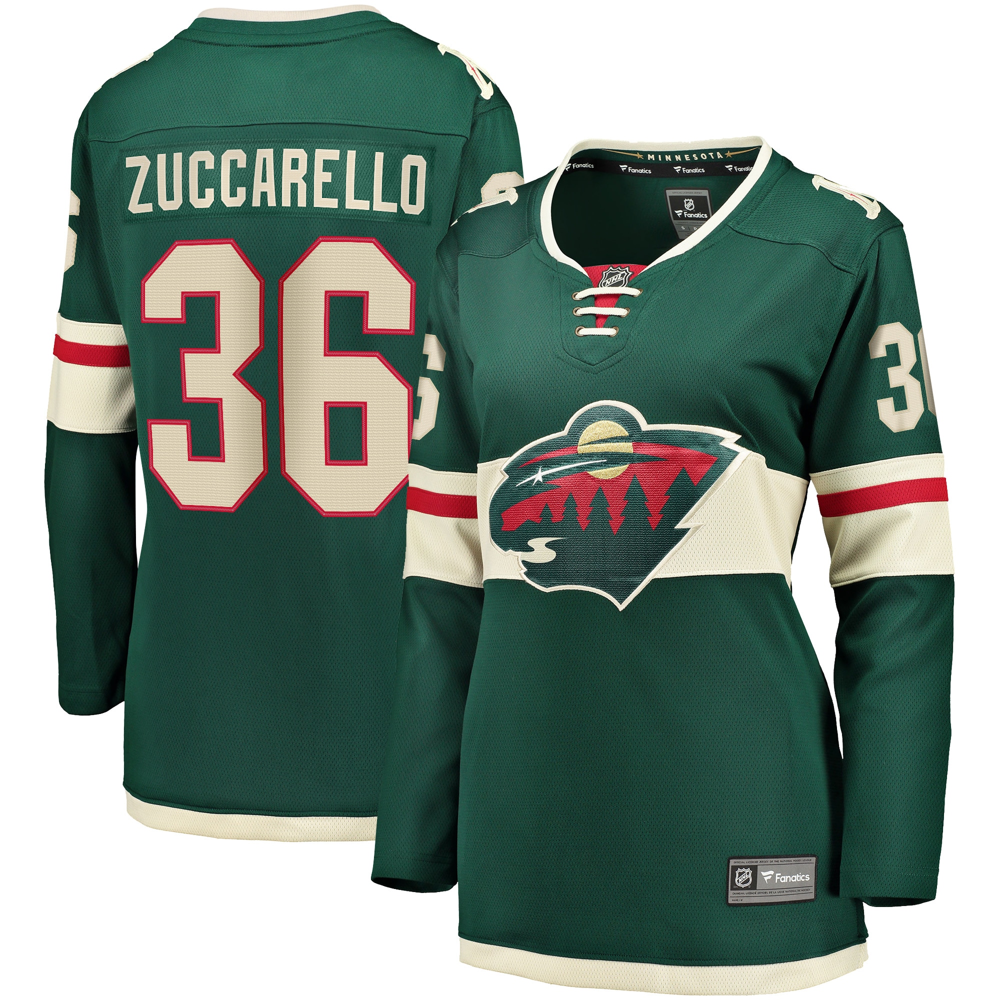 Women's Minnesota Wild Mats Zuccarello Green 2017 Breakaway Player Jersey