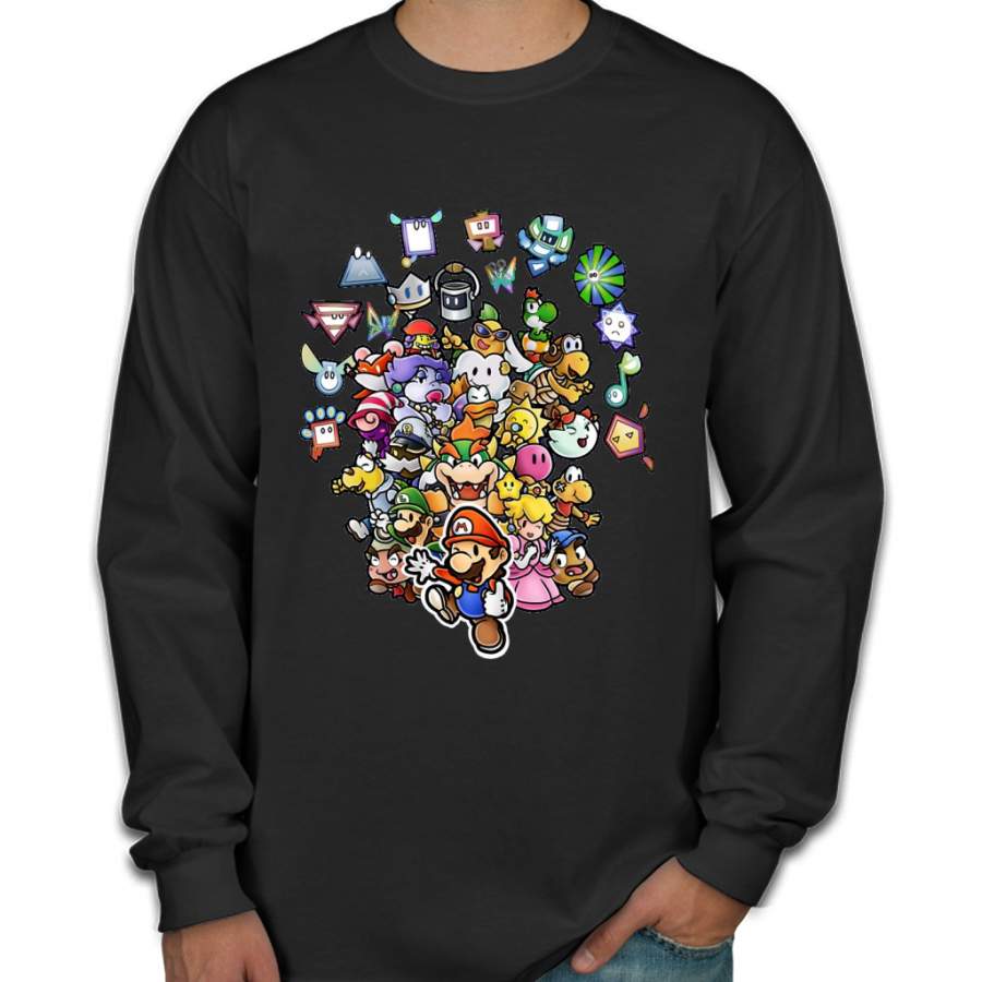 Paper Mario Men Long Sleeve T-Shirt