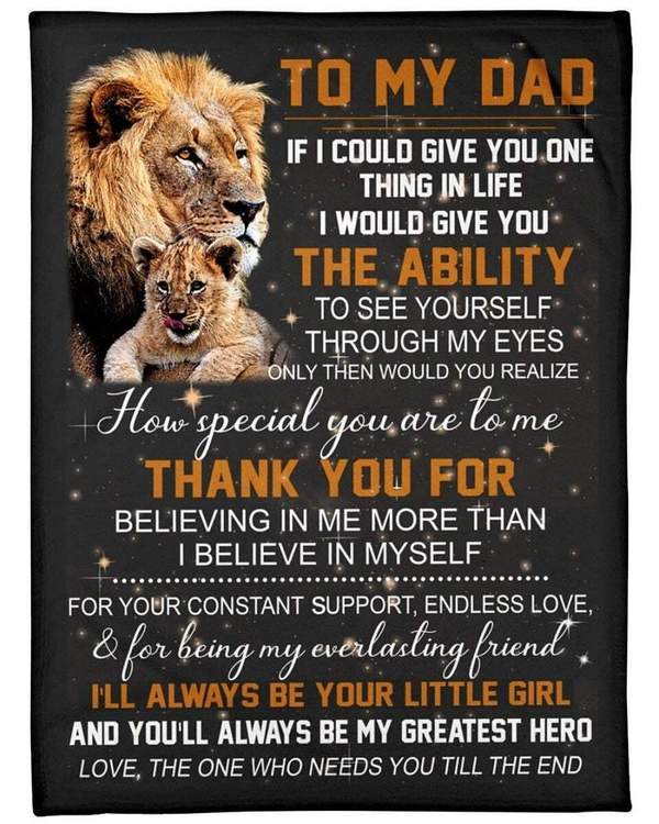 To My Dad How Special You Are To Me Fleece Blanket Gift For Family,Birthday,Daddy,Mommy,Lion Lovers Gift Home Decor Bedding Couch Sofa Soft And Comfy Cozy