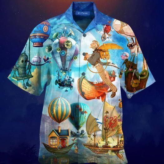 Cover Your Body With Amazing Beautiful Sky Hot Air Balloons Hawaii Aloha Shirts Ha6562