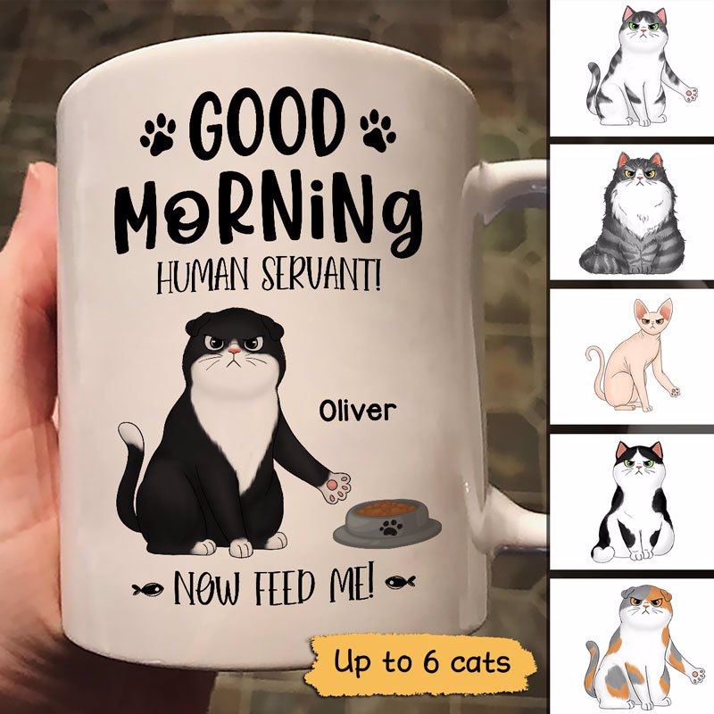 Good Morning Sassy Cats Personalized Mug