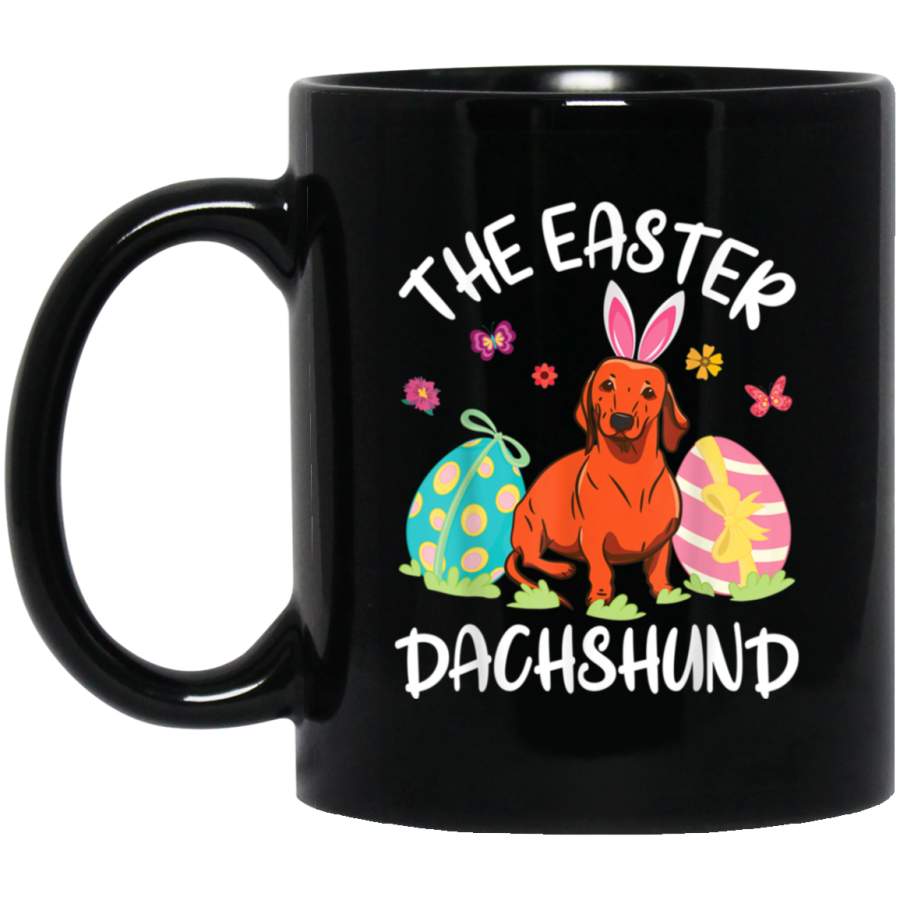 Dachshund Bunny Dancing Eggs Happy The Easter Dachshund Mug