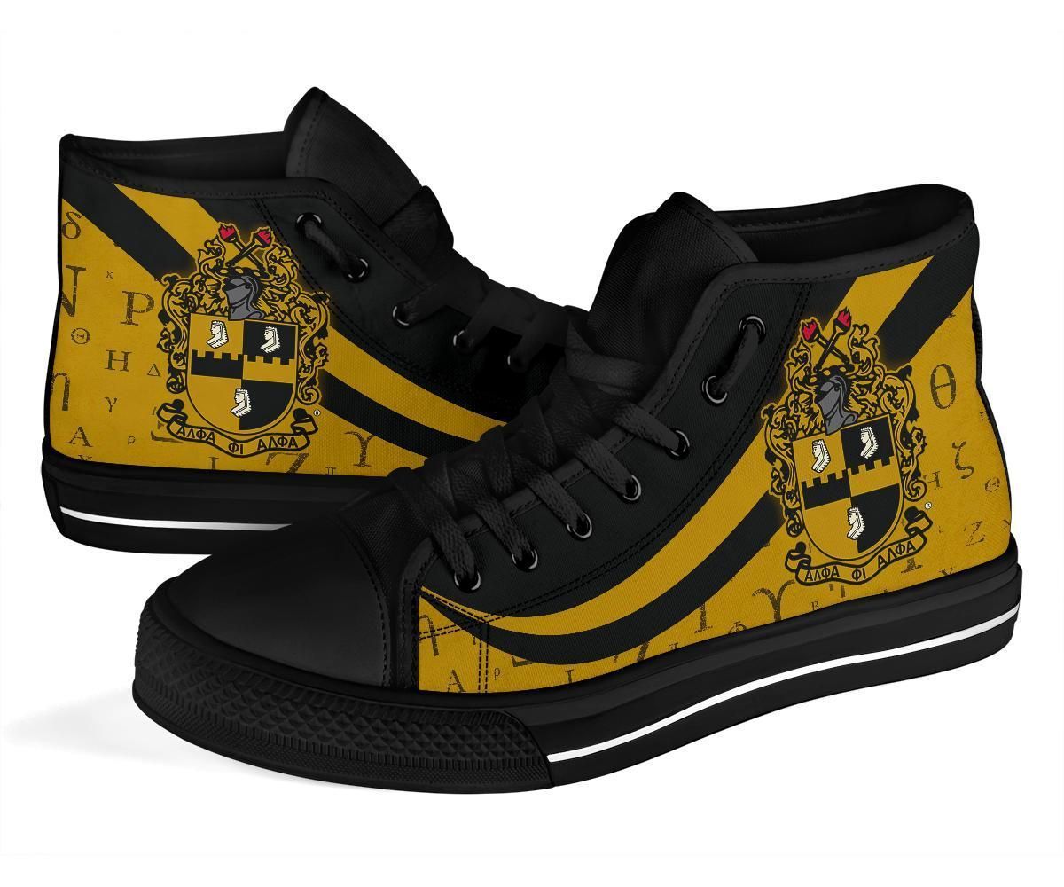 Wonder Print Footwear – Alpha Phi Alpha Alphabet High Top Shoe Lt10