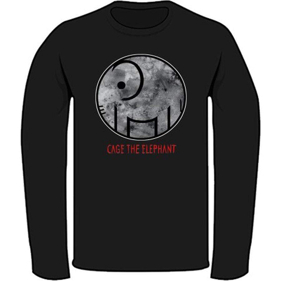 New Cage The Elephant Rock Band Logo Men’s Black Long Sleeve T-Shirt