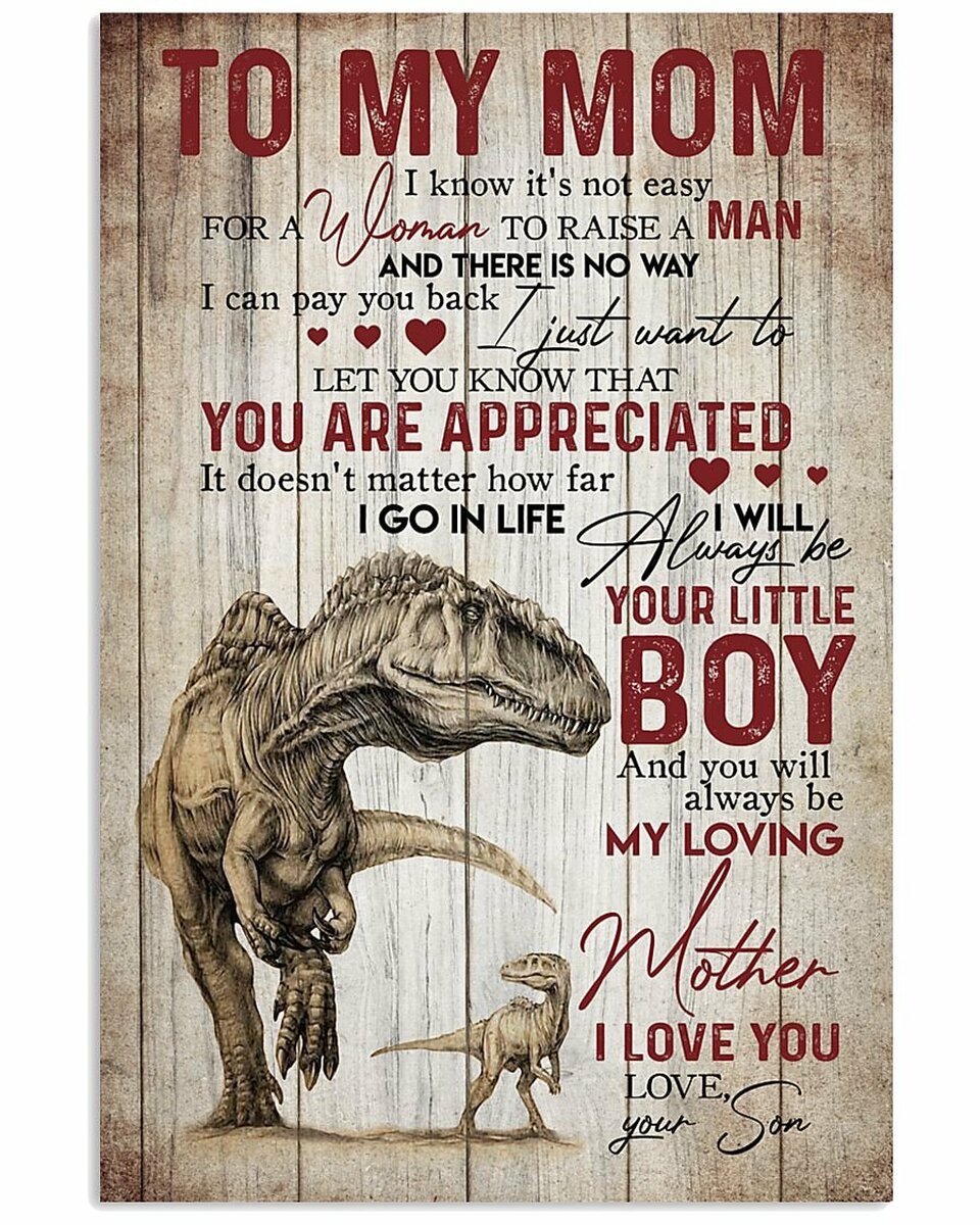 To My Mom From Son Dinosaurs  – Mother Poster 0921