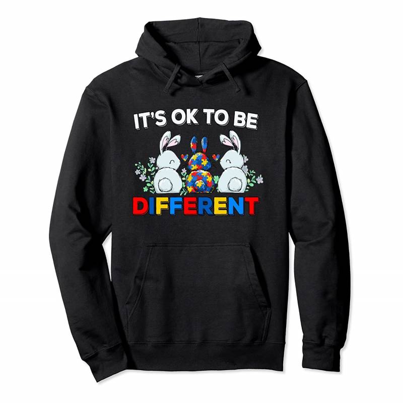 Autism Awareness Cute Bunny Animal It’s Ok To Be Different Pullover Hoodie