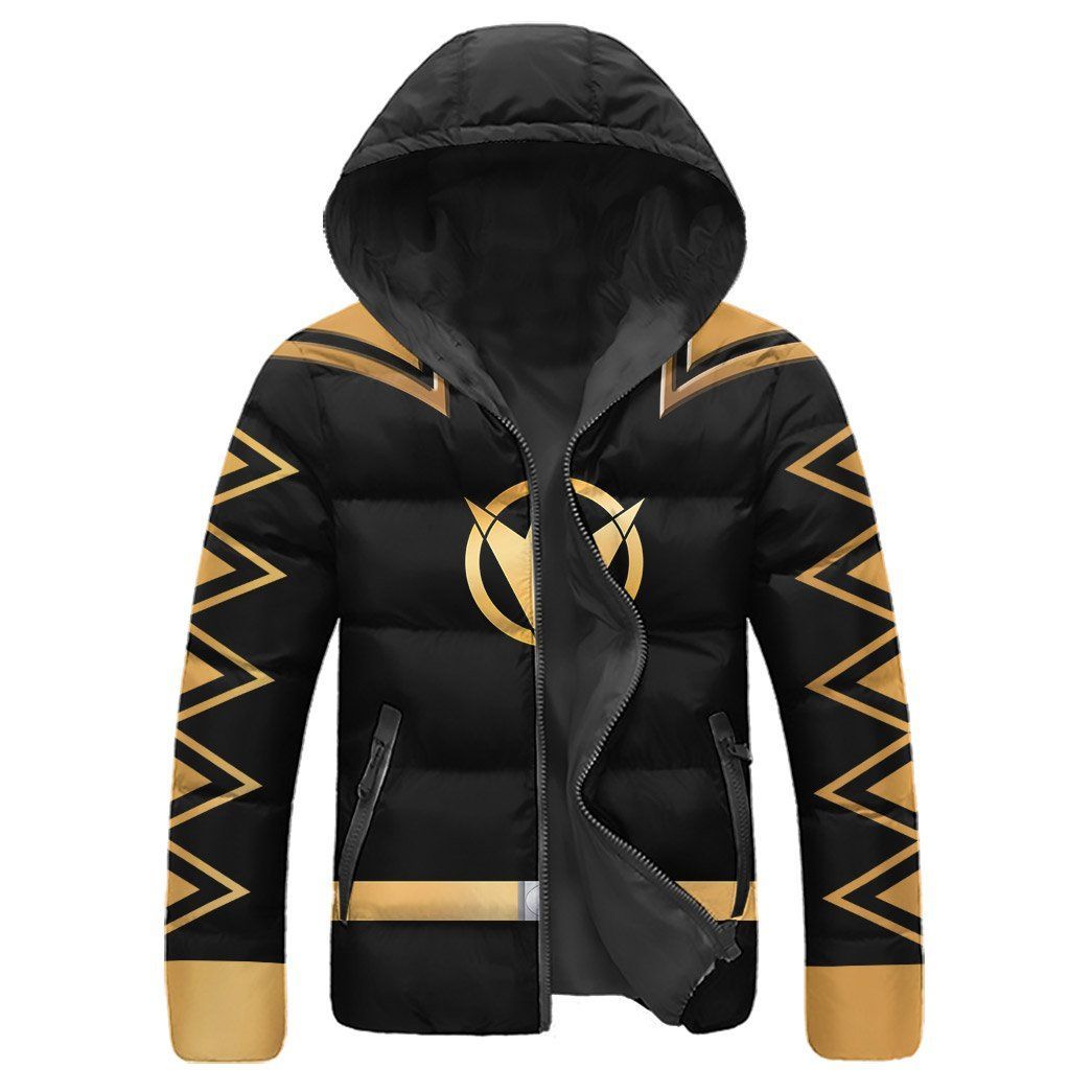 Casespring 3D Cosplay Power Rangers Thunder Black Custom Down Jacket