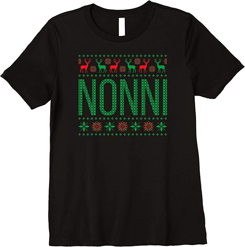 Womens Xmas Matching Outfits for Holiday Party Nonni Ugly Christmas Premium T-Shirt