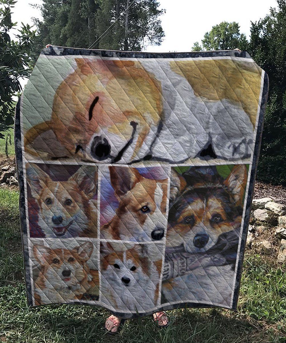 Corgi Go To Bed LTK365 3D Customized Quilt