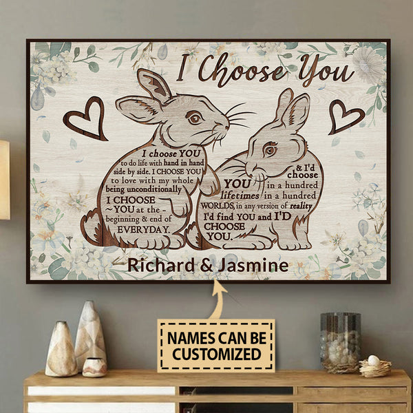 Personalized Rabbit I Choose You Poster