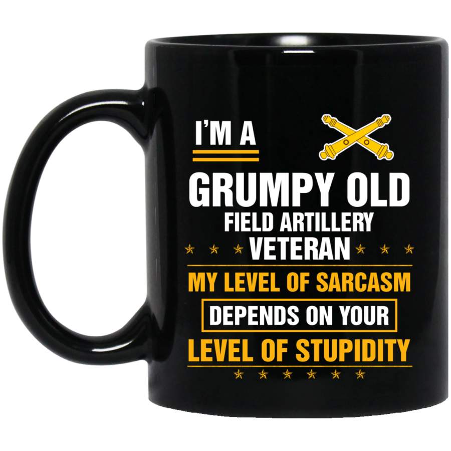 Grumpy Old Field Artillery Veteran T-Shirt Veterans Day Christmas Gift Mug