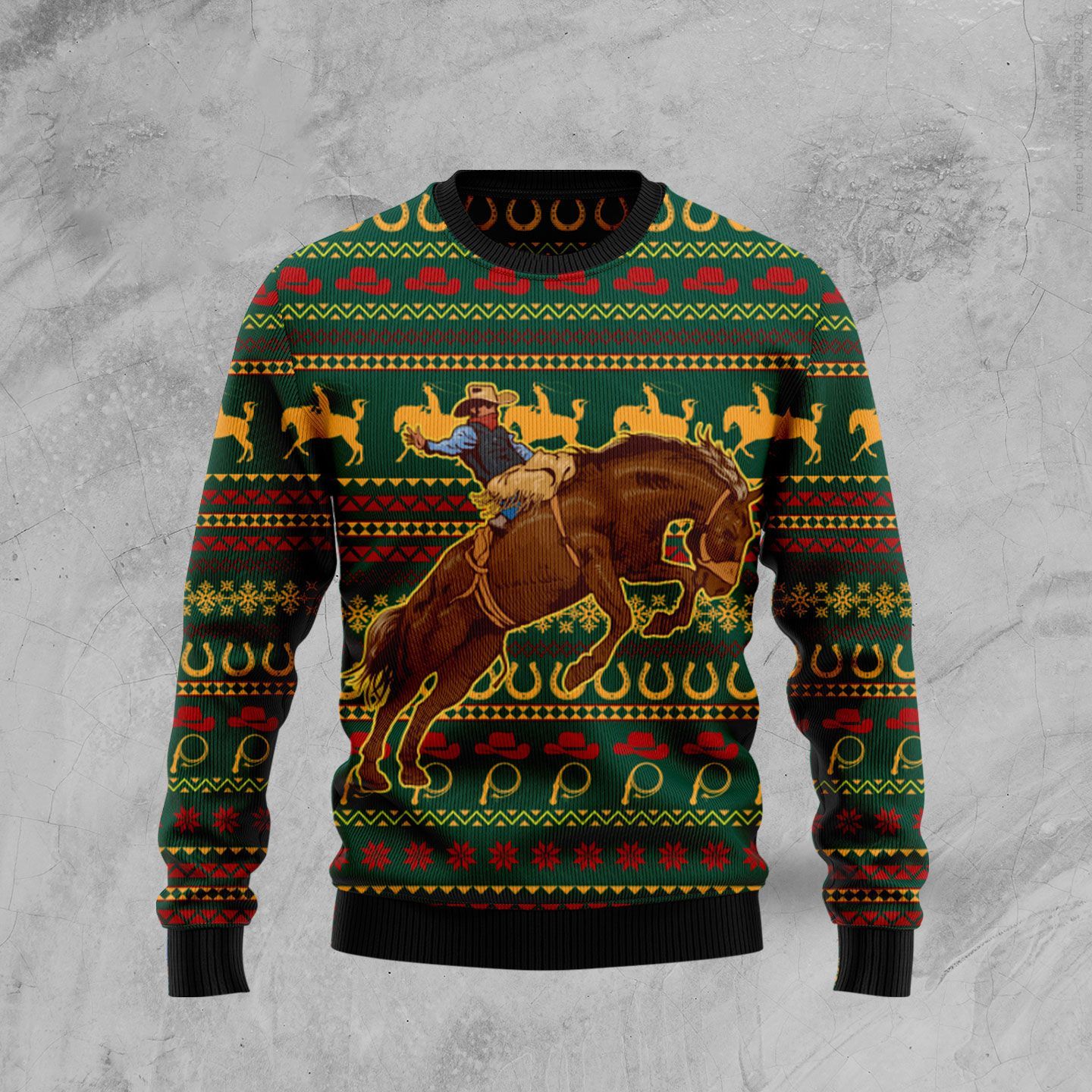 Amazing Cowboy HZ92402 Ugly Christmas Sweater unisex womens & mens, couples matching, friends, funny family sweater gifts (plus size available)