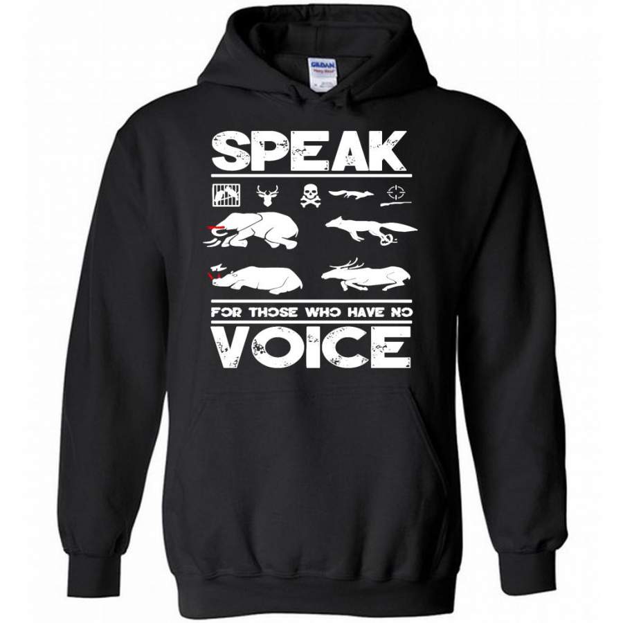 Speak For Those Who Have No Voice, Safe The Animals – Gildan Heavy Blend Hoodie