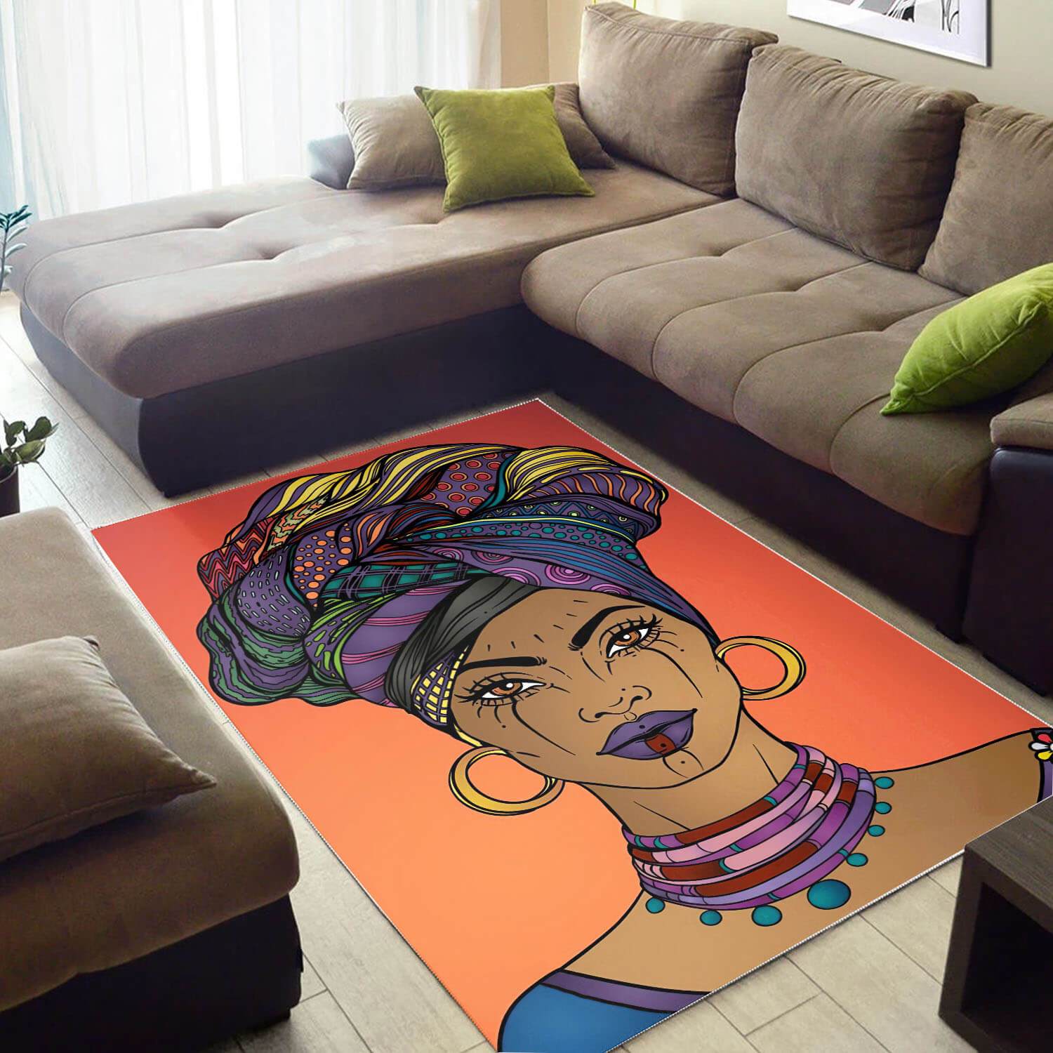 African American Rugs Beautiful Melanin Girl African Print Carpet Afrocentric Decorating Ideas WBG18638