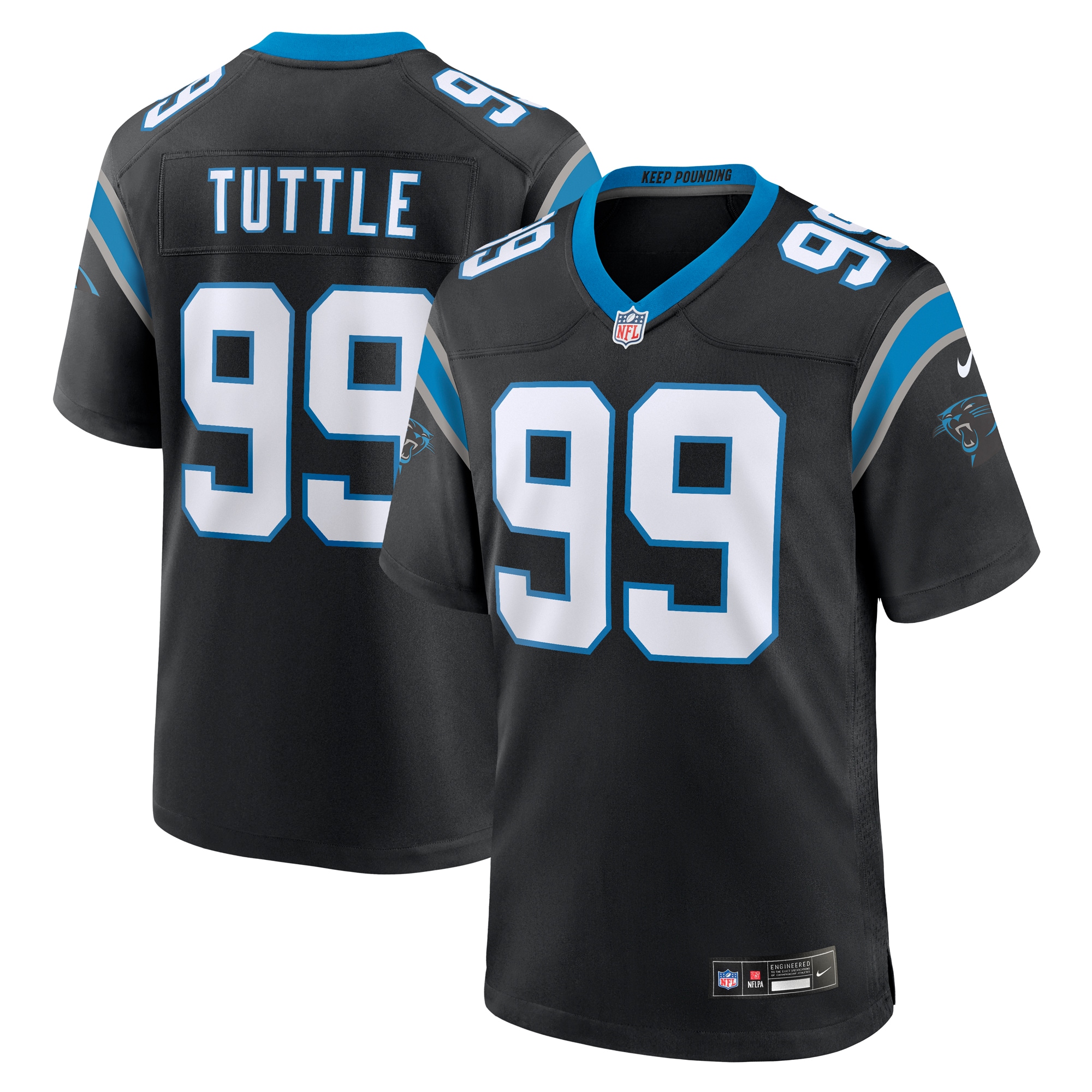 Men’s Carolina Panthers Shy Tuttle Black Game Player Jersey