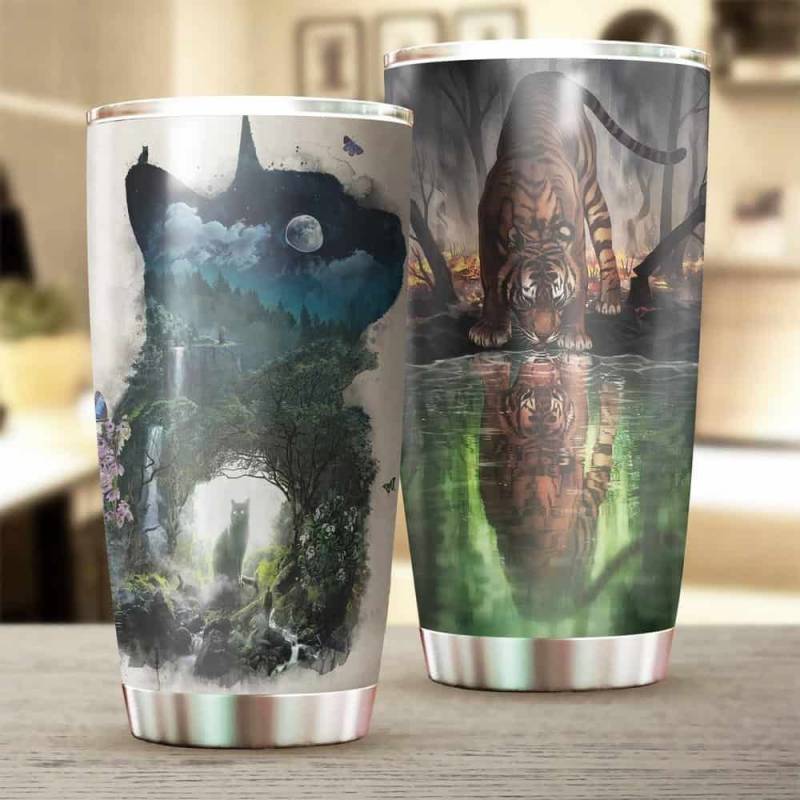 Artsyhomes [Tumbler] Tiger Stainless Steel Tumbler-2