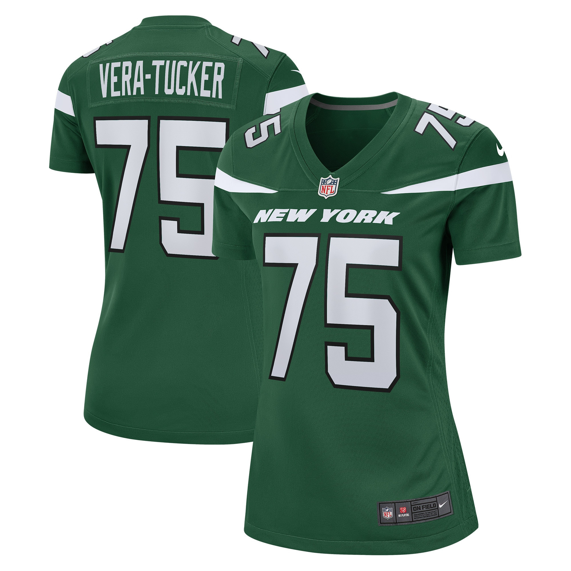 Alijah Vera-tucker New York Jets Womens Game Player Jersey – Gotham Green NFL