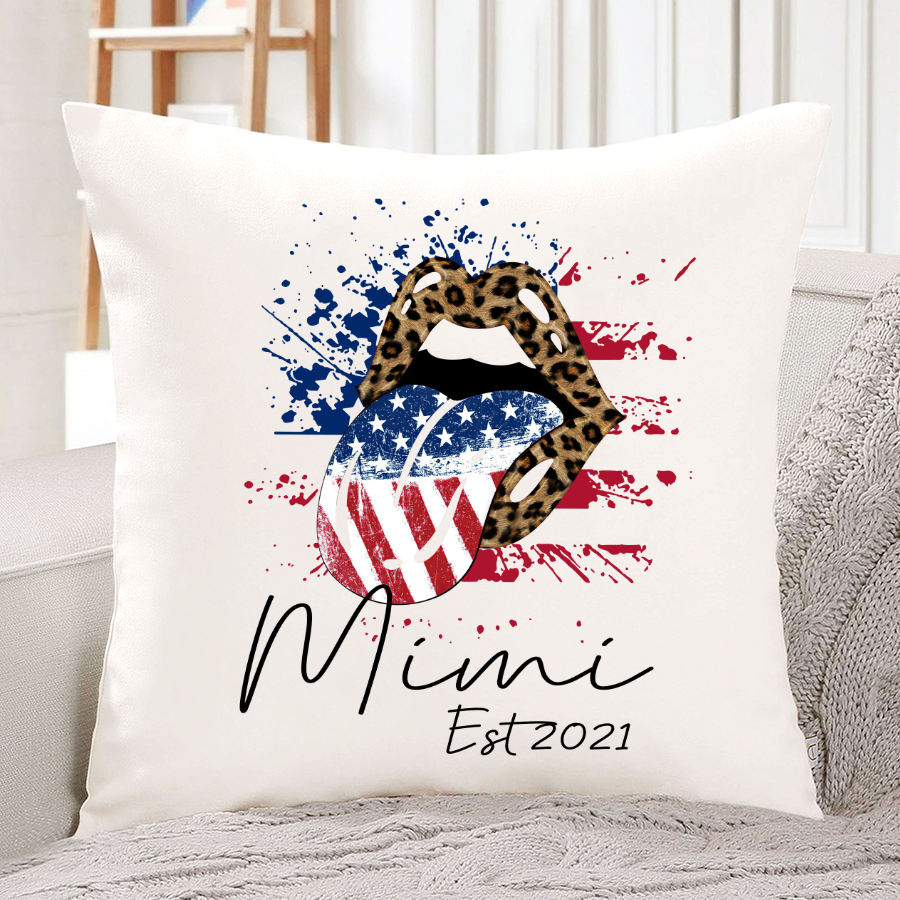 Mimi Est American Flag Indoor Pillow