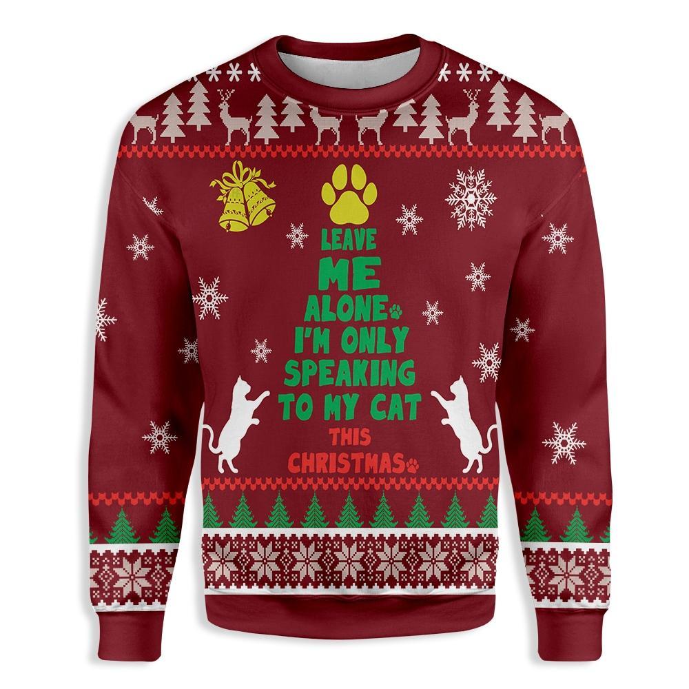 Cat The Christmas Tree Ugly Christmas Sweater | For Men & Women | Adult | Us5395