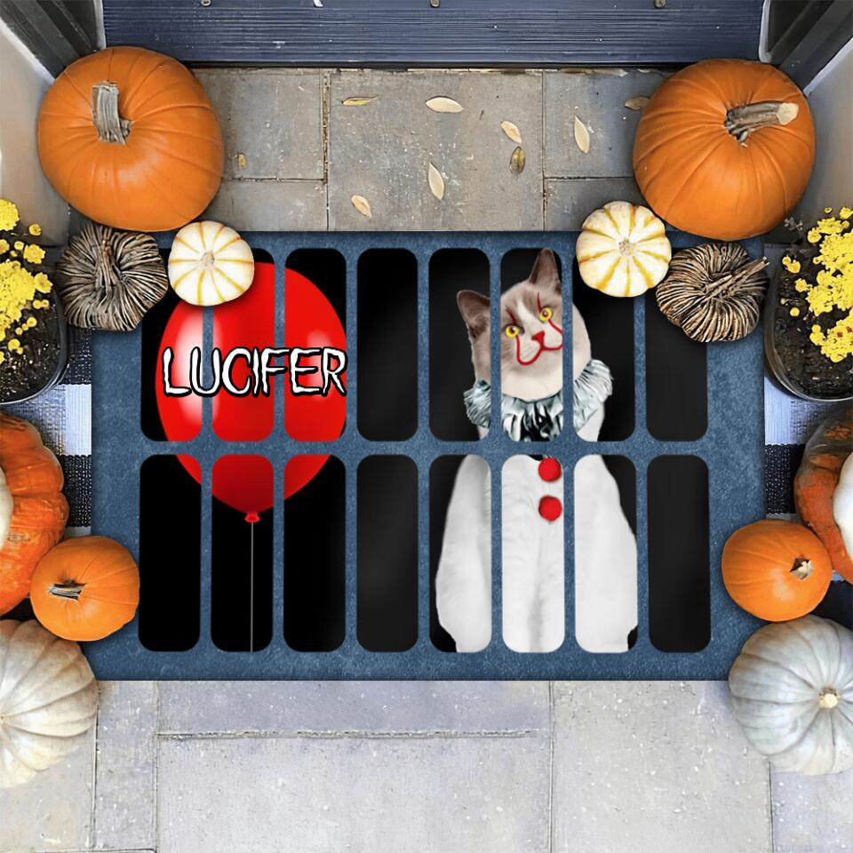 Halloween Scary 3D Illusion Doormat – Personalized Halloween Horror Gift For Cat Lovers