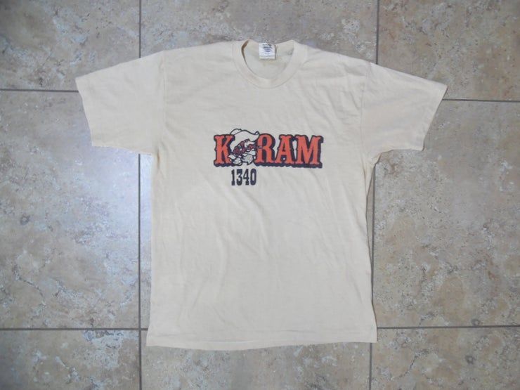 Vtg Kram Radio Station Broadcast Cartoon Style Shirt