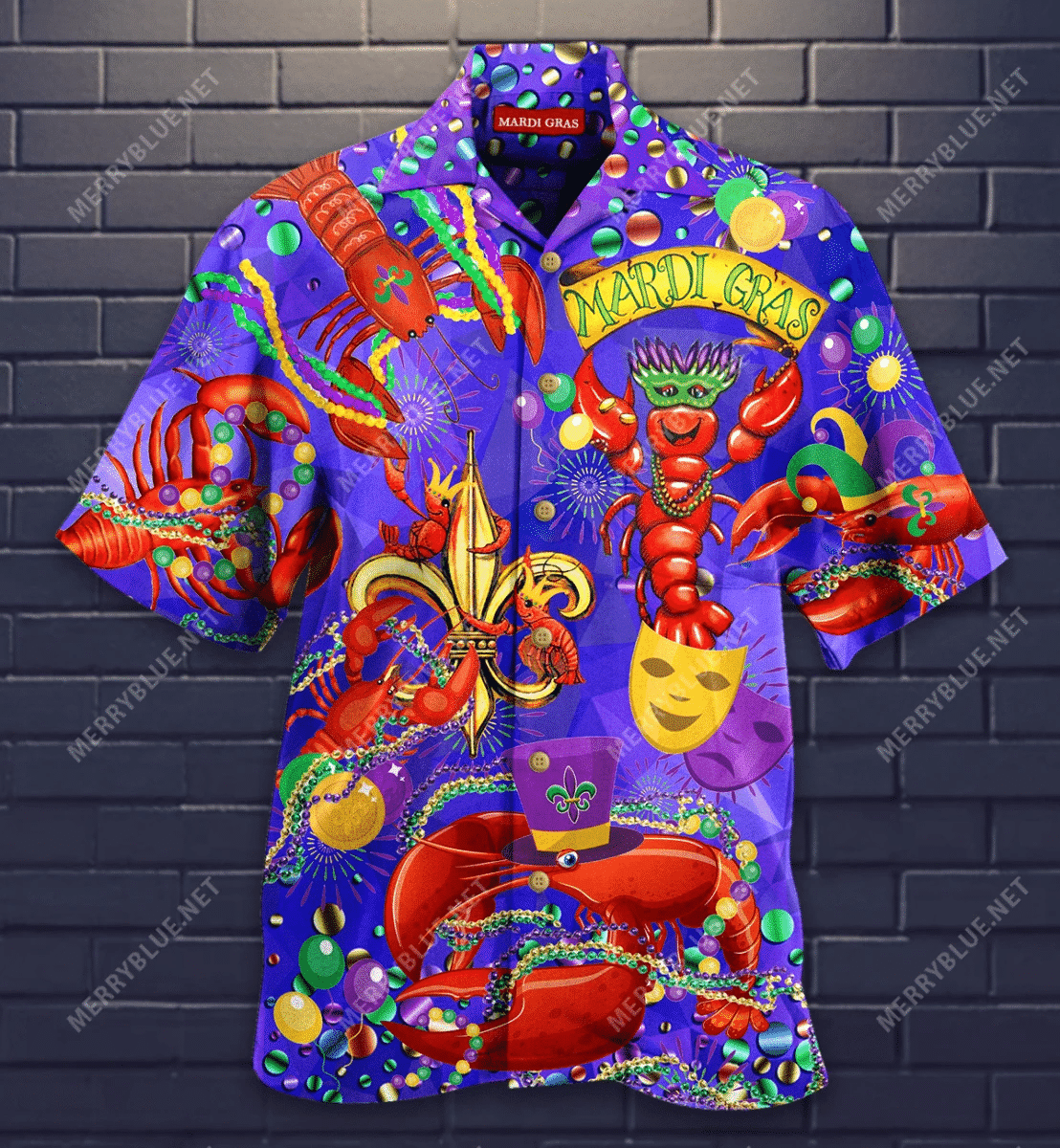 Shop From 1000 Unique Happy Mardi Gras Shrimps Hawaii Shirt Ha3410