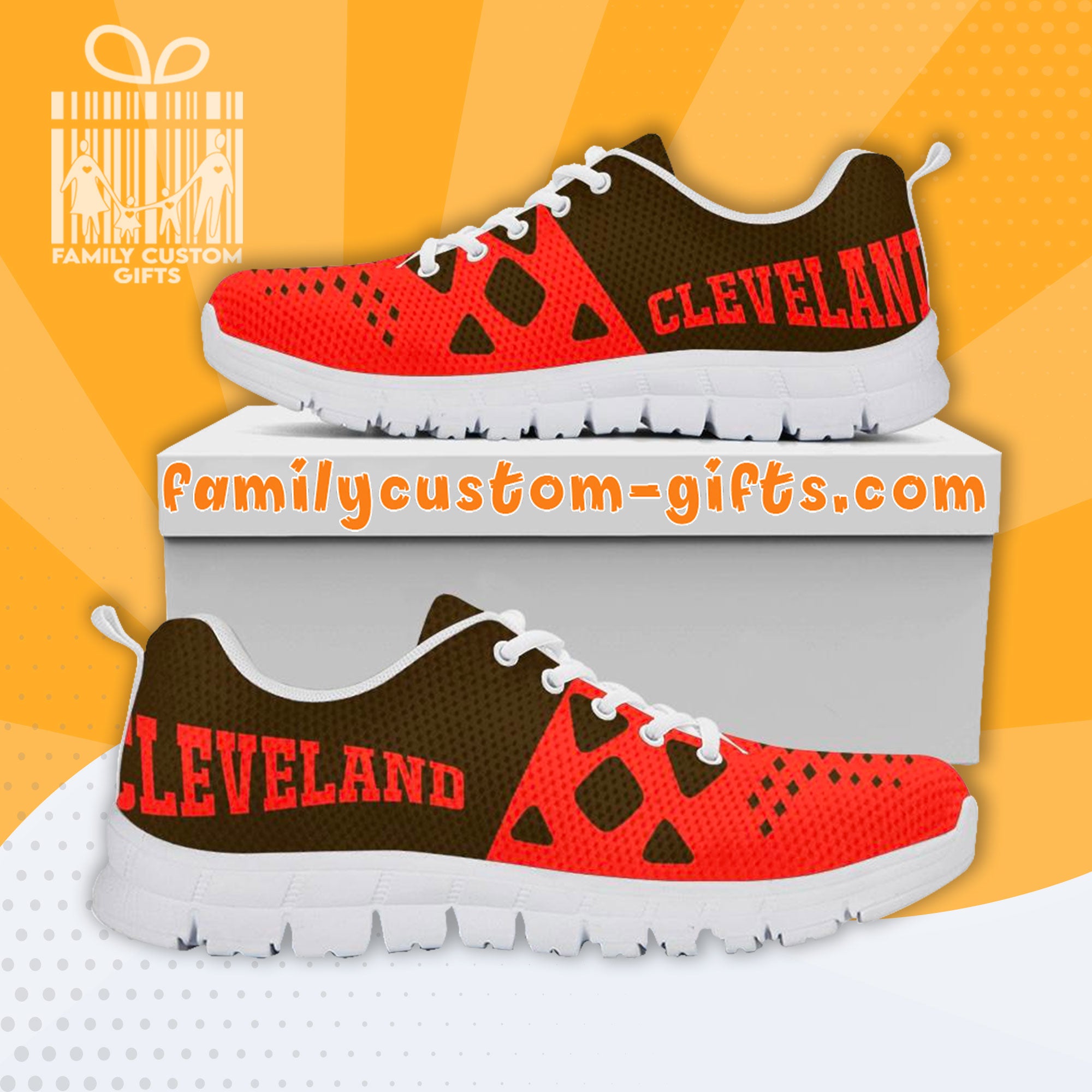 Cleveland Browns Custom Shoes For Men Women 3D Print Fashion Sneaker Gifts For Her Him