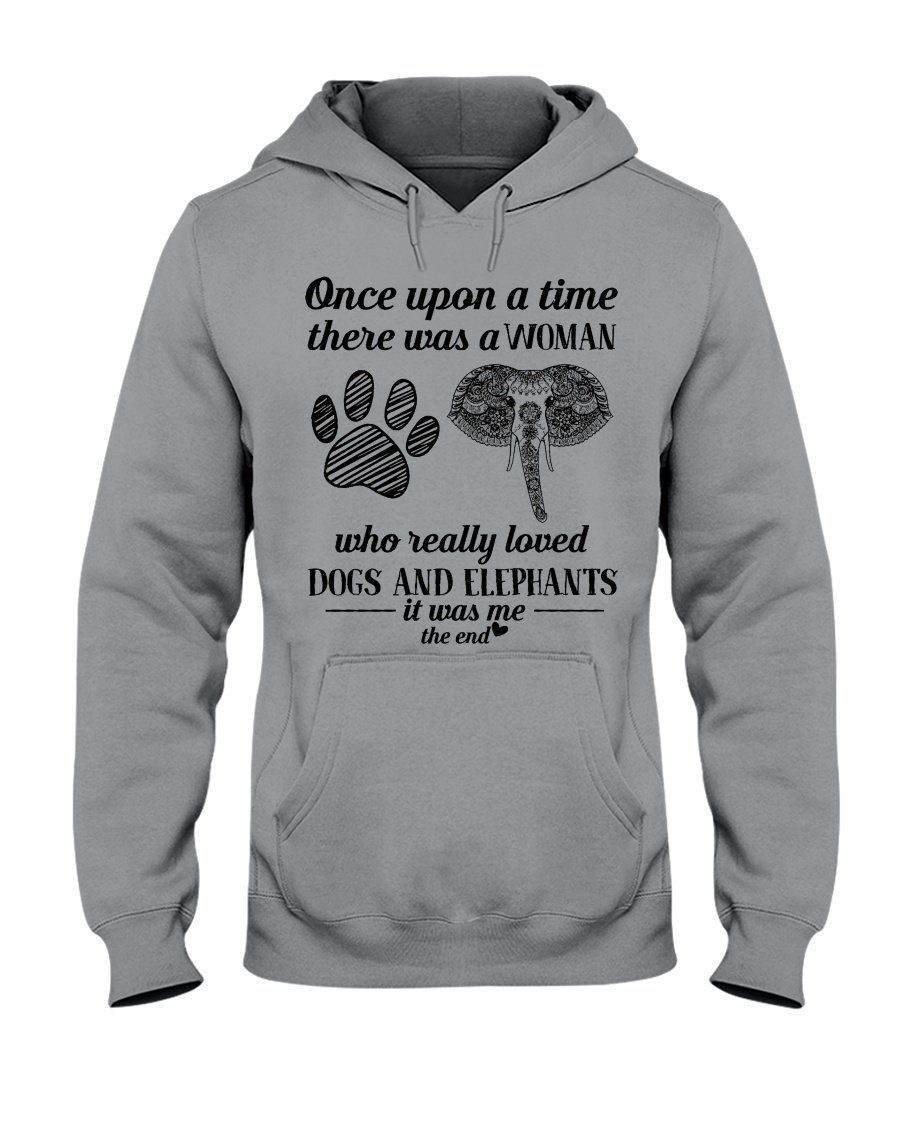 A Woman Who Loved Elephants And Dogs Hoodie