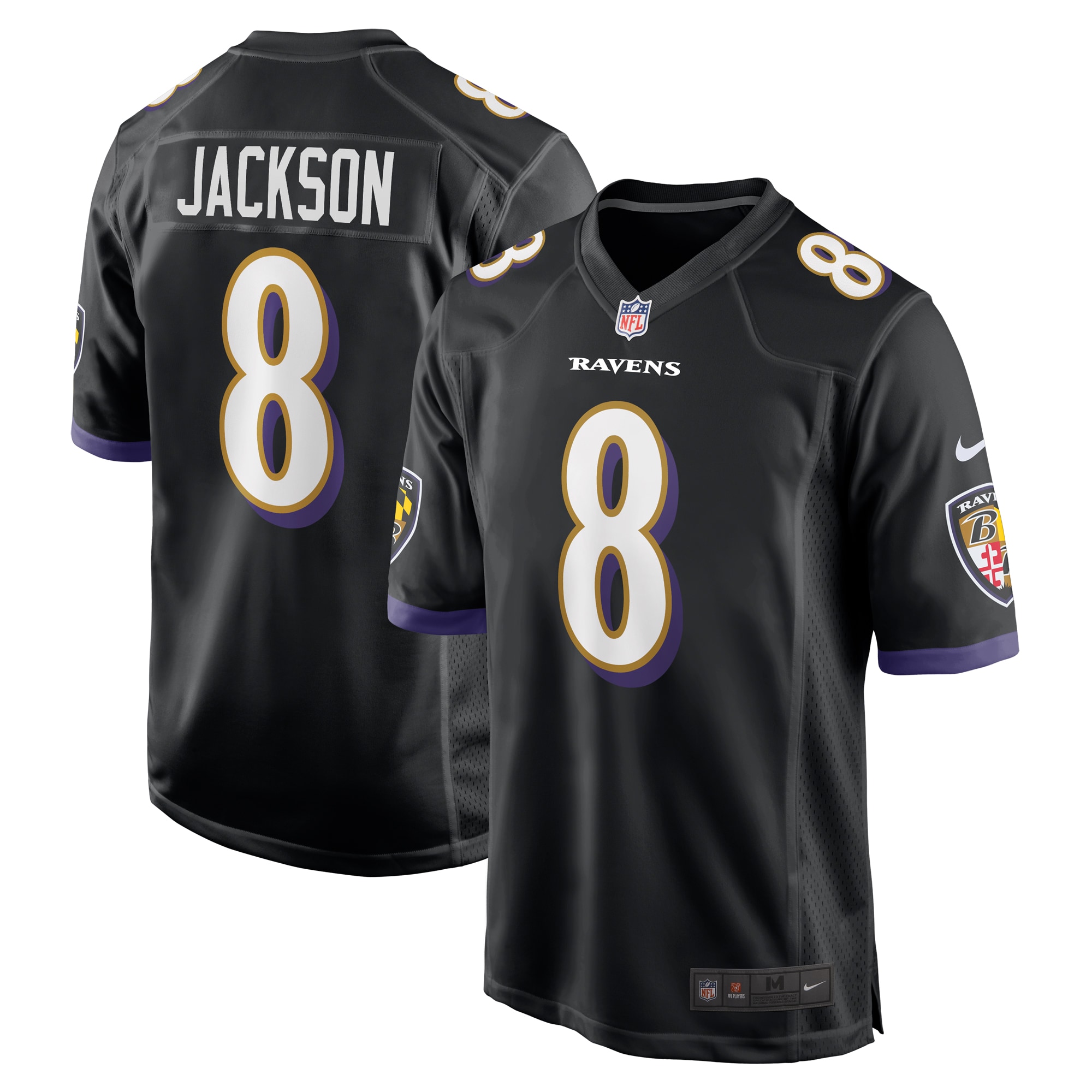 Lamar Jackson Baltimore Ravens Alternate Game Jersey – Black