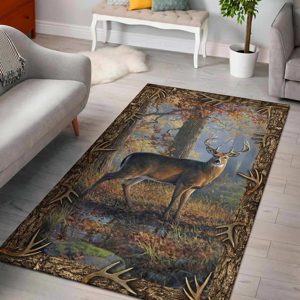 Deer In The Forest Hunting Rug 0622