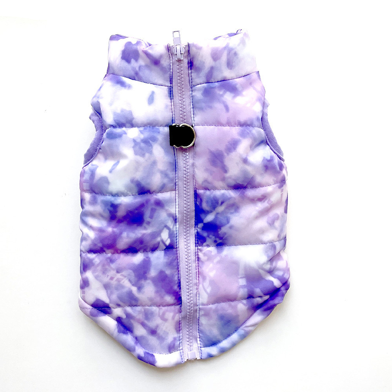 Winter Warm Pet Dog Clothes Windproof Dog Vest Down Jacket For Small Dogs Tie-dye Puppy Clothes Chihuahua Apparel Pet Products alx