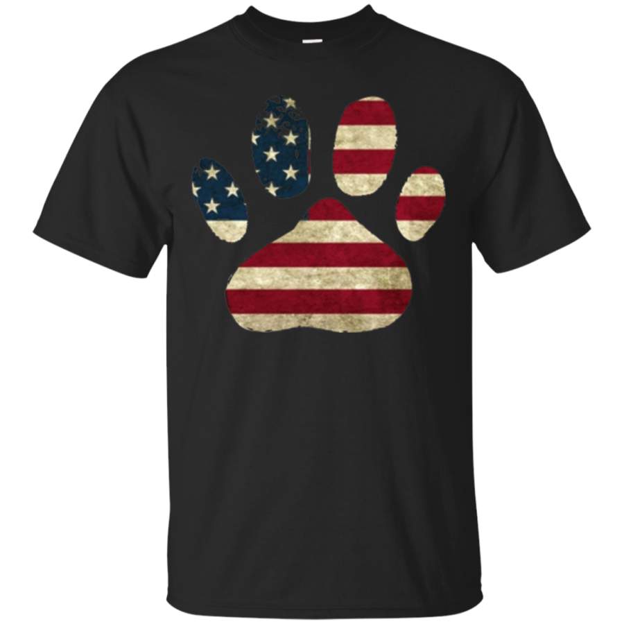 AGR American Flag Fourth July  dog T-shirt